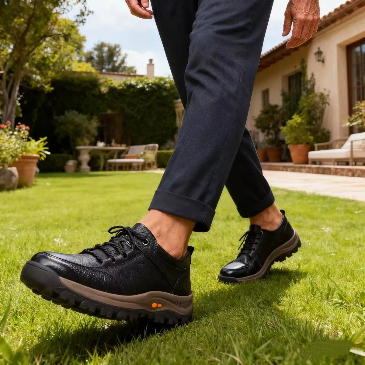 Zapatos de cuero para negocios ortopédicos
