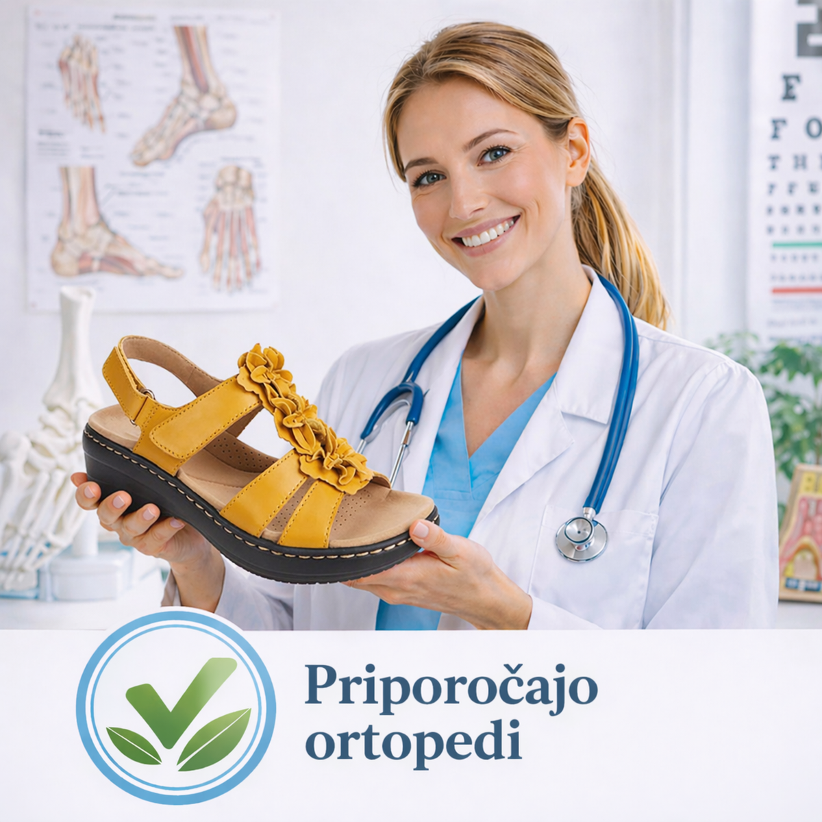 🔥 Ženski poletni ortopedski sandali: podpora za stopalni lok, ravna peta, širok kroj. Idealni za tiste, ki trpijo zaradi plantarnega fasciitisa. Enostavni, udobni in neboleči pri vsakem koraku. ✅