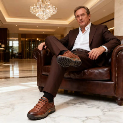 Zapatos de cuero para negocios ortopédicos