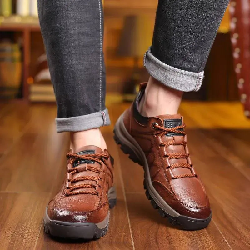 Zapatos de cuero para negocios ortopédicos