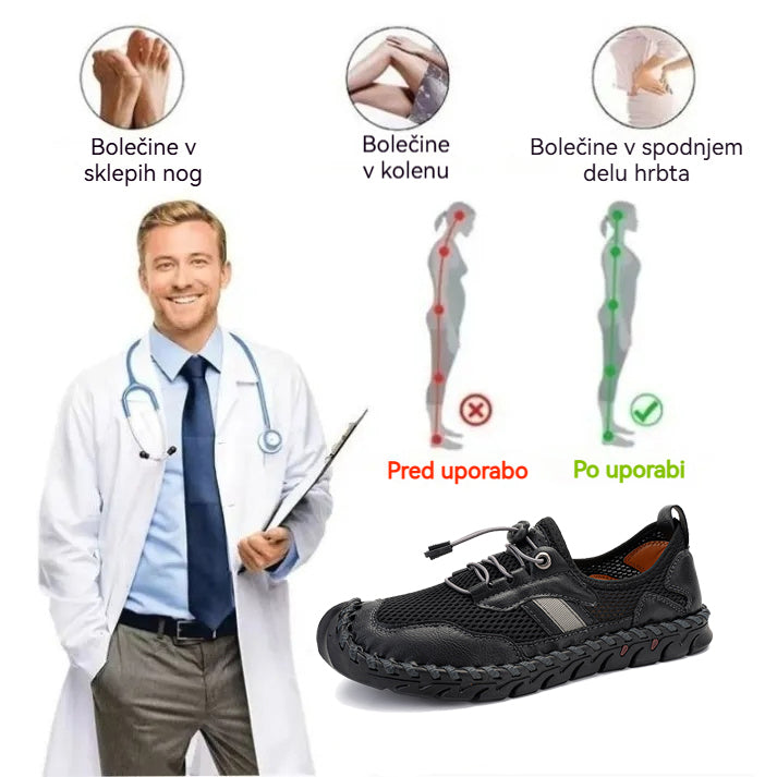 【🎁Današnji 50 % popust z brezplačnimi ortopedskimi nogavicami】Ortopedski čevlji z ergonomsko obliko so udobni za nošenje, ni treba zavezovati vezalk, samo obujte si jih in se zlahka znebite bolečin v stopalih👞