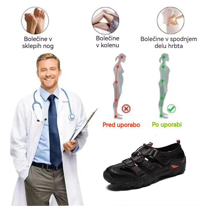 🔥【Nov izdelek na spletu, časovno omejena ponudba: 50 % popusta na prvo naročilo, za drugi artikel polovična cena🎁】Priljubljeni moški ortopedski sandali👞 | Brezplačne ortopedske nogavice🌟Podpora za stopalni lok⚡Lajša bolečine ves dan in vas ohranja v d