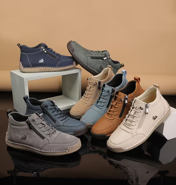 (🔥Časno omejen 50 % popust - Ne zamudite!) Ortopedski čevlji genettech® - 👞 - Trpežni, nedrseči in vodoodporni. Zagotavljajo oporo stopalnemu loku, lajšajo bolečine in so primerni tako za moške kot za ženske.